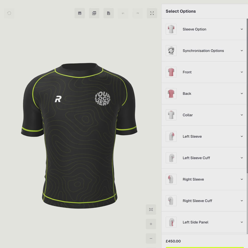 Kids short-sleeve rashguard 3D customisation