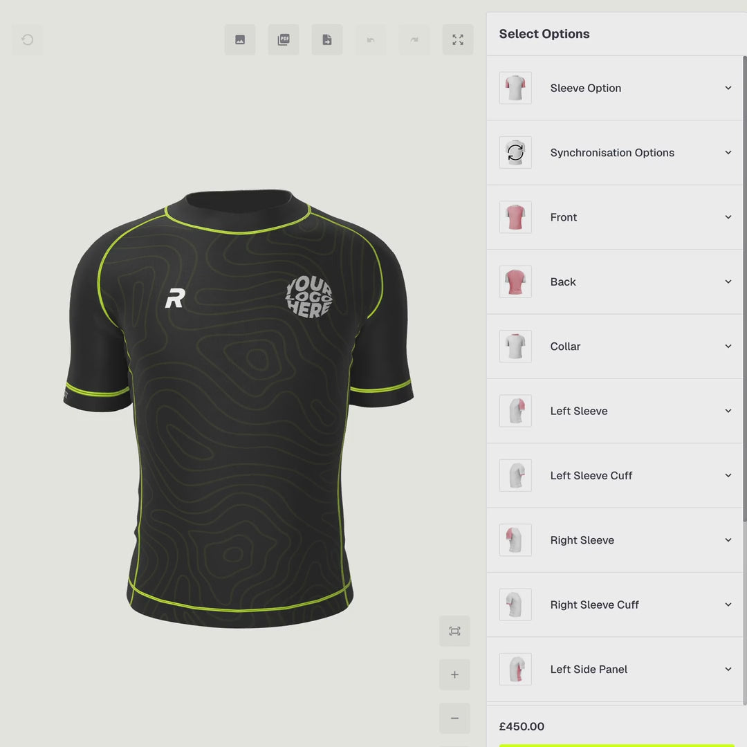 Kids short-sleeve rashguard 3D customisation