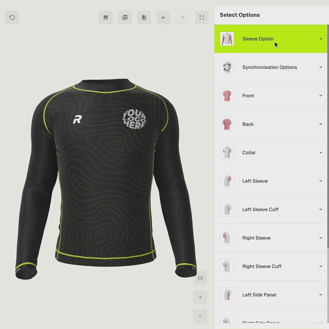 Kids long-sleeve rashguard 3D customisation